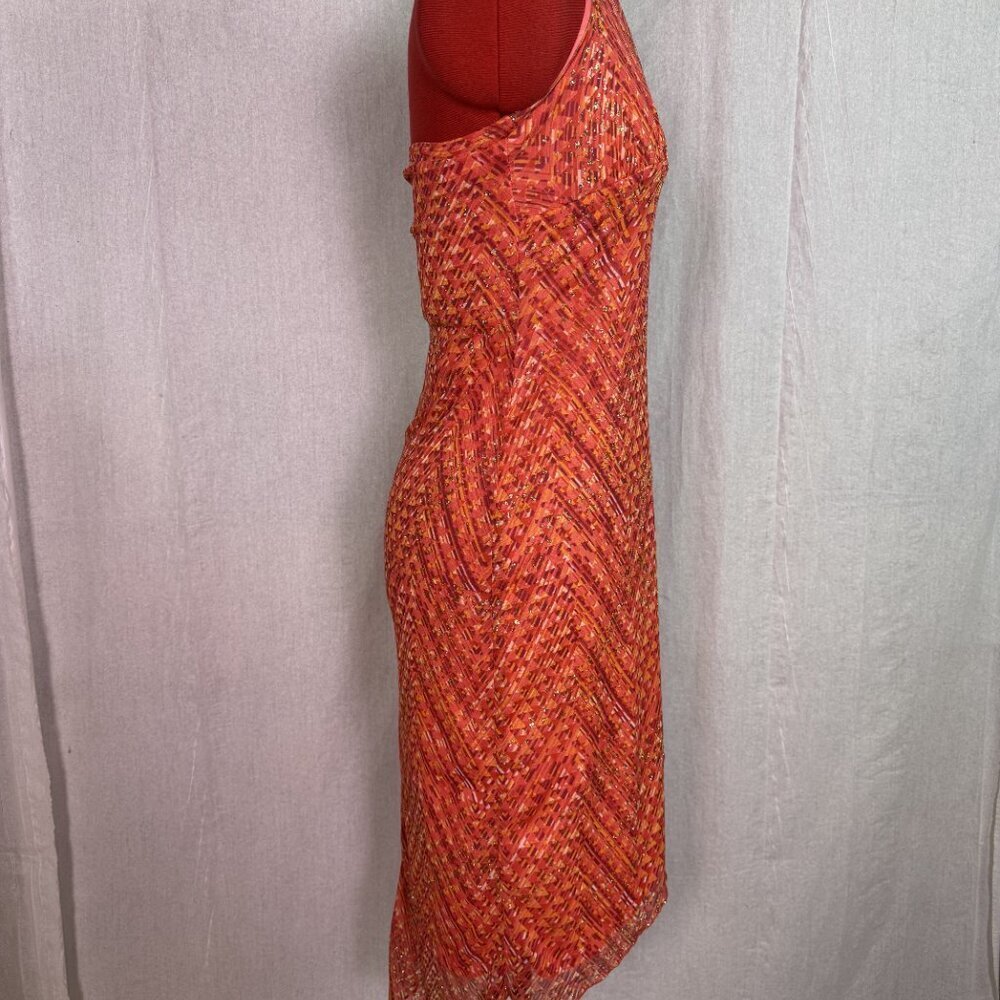 My Michelle Womens Dress Size S Hi Low Geometric print Sleeveless Open Back E425 - Picture 6 of 13